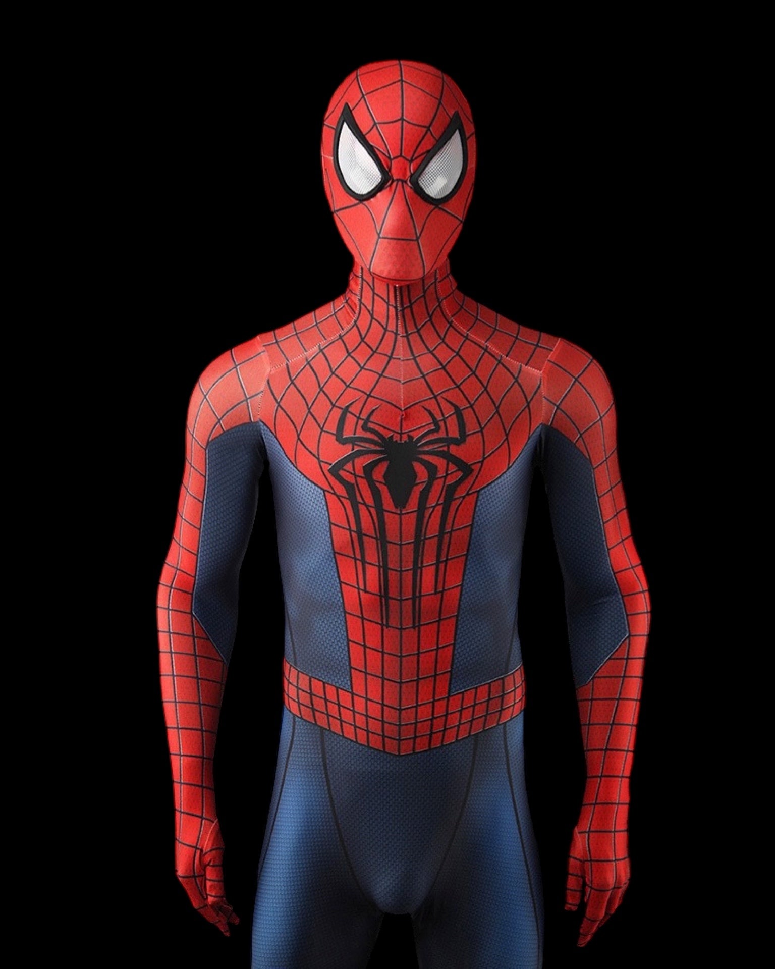 Andrew garfield spider-man suit with black background